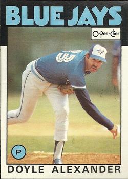 1986 O-Pee-Chee Baseball Cards 196     Doyle Alexander